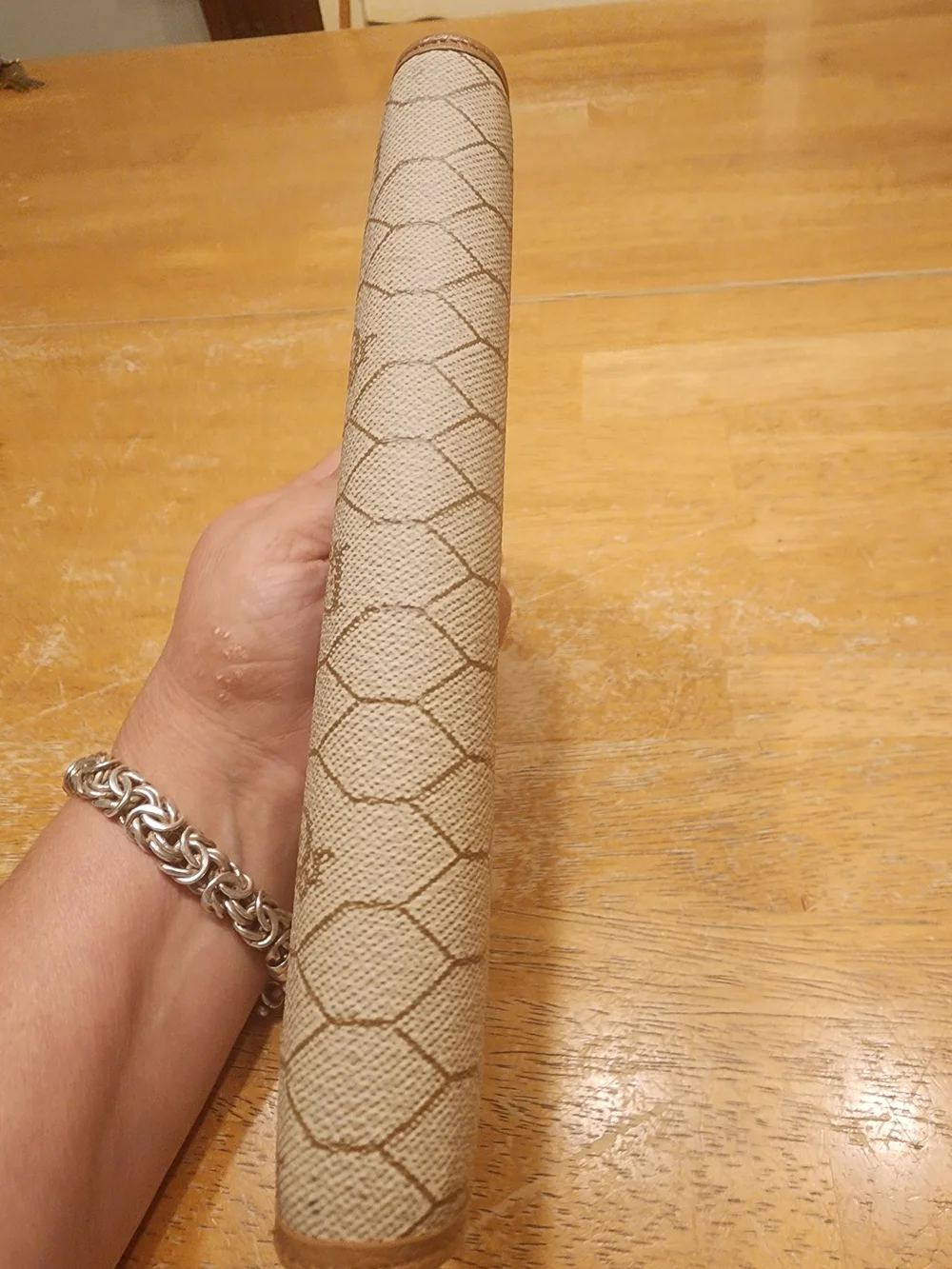 vintage Christian Dior brown honeycomb pattern planner or agenda cover
